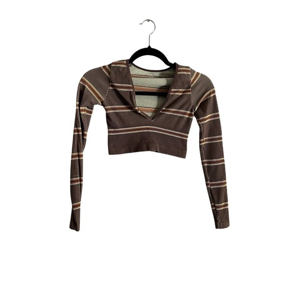 Out From Under Urban Outfitters XS/S Ribbed Josie Seamless Long Sleeve Crop Top - Picture 3 of 10